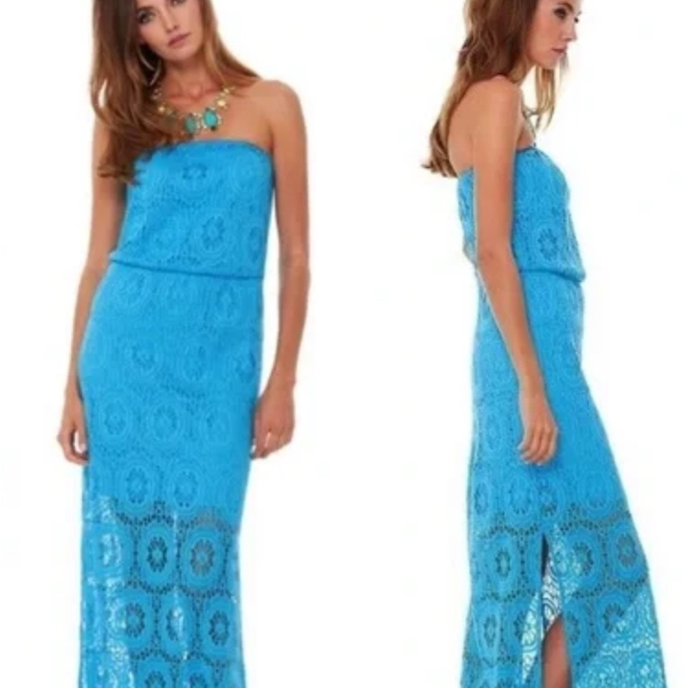 Lilly Pulitzer Emmett Women’s Strapless Dress in Blue